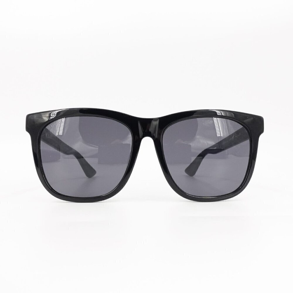 Gucci GG0057 Square Sunglasses Black Gray OS